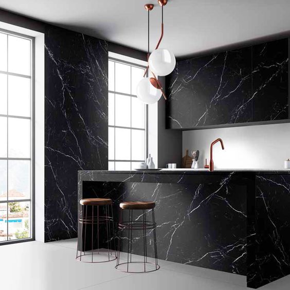 Nero Marquina Marble Slab